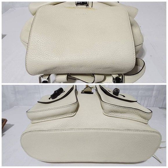 Authentic Gucci Bamboo Rucksack Fringe Backpack Off-White - Picture 7 of 13